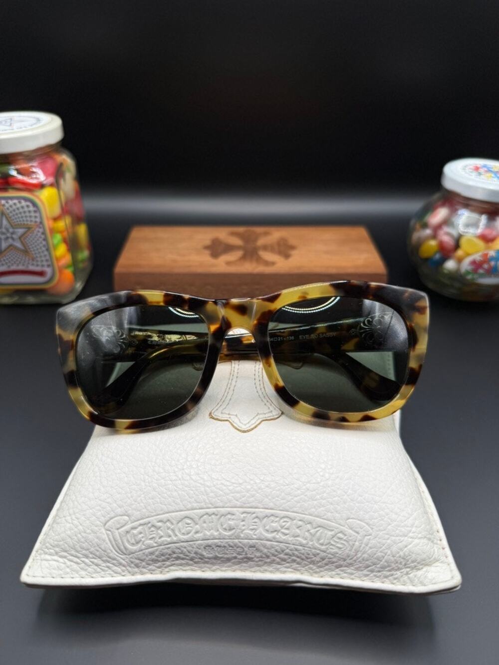 Chrome Hearts EYE SO SASSY Sunglasses 54mm Tortoise Cat Eye Japan